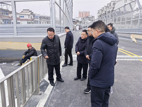 1月20日，汪凱書記到跨鐵路橋項(xiàng)目進(jìn)行調(diào)研，洪董、張總陪同。.jpg